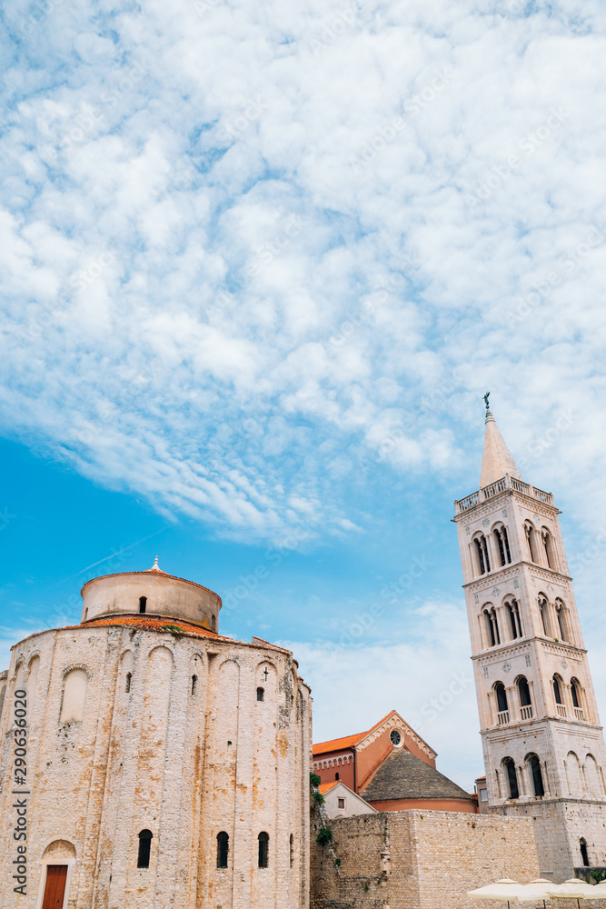 St. Donatus Church and Bell Tower at Roman square in Zadar, Croatia