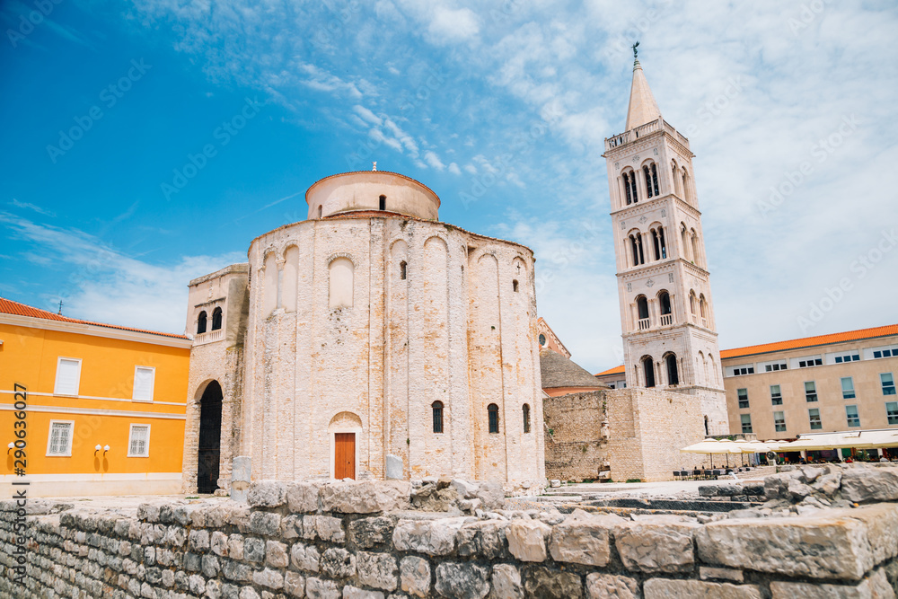 St. Donatus Church and Bell Tower at Roman square in Zadar, Croatia