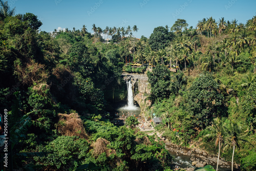 Tegenungan Waterfall in Bali jungle