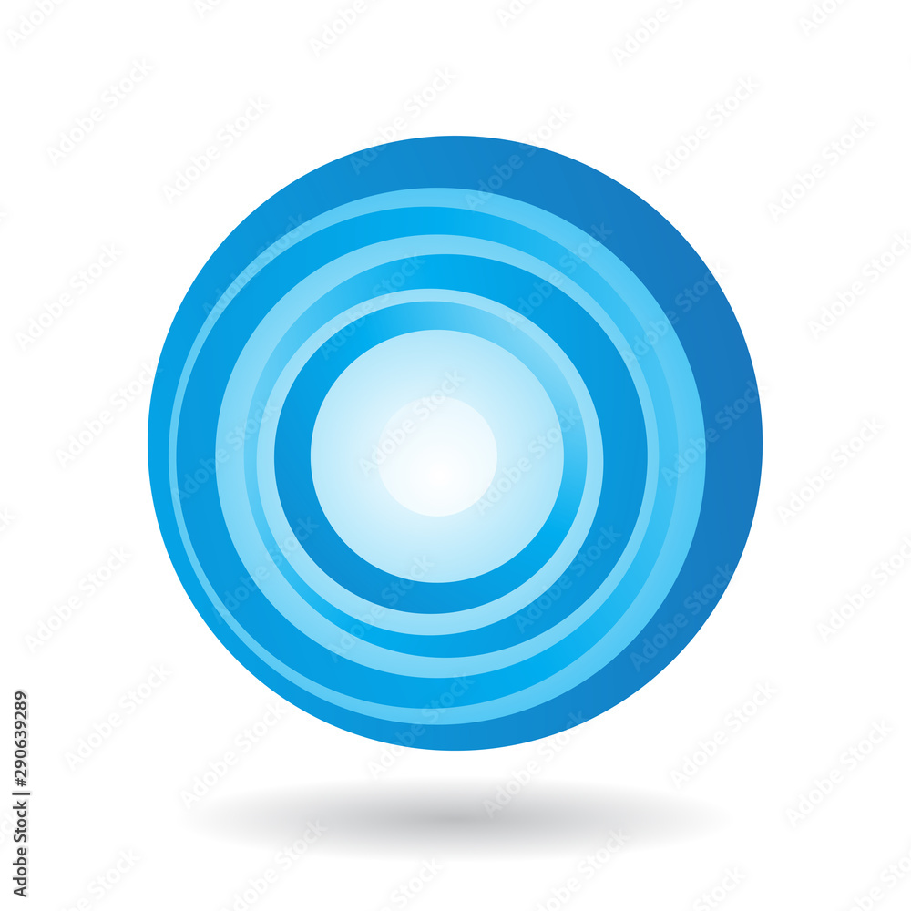 Striped Blue Icon for Letter O Illustration Striped Blue Icon for Letter O Illustration