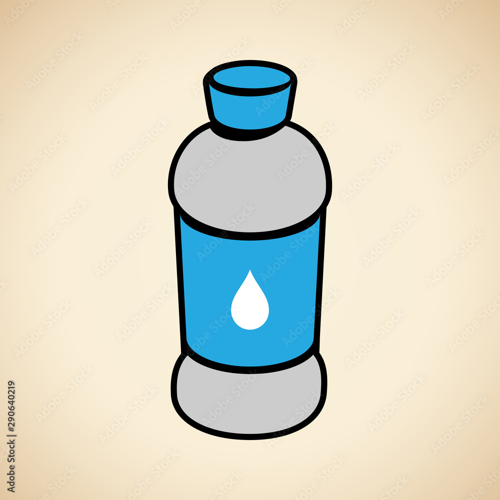 Water Icon isolated on a Beige Background Illustration Water Icon isolated on a Beige Background Illustration