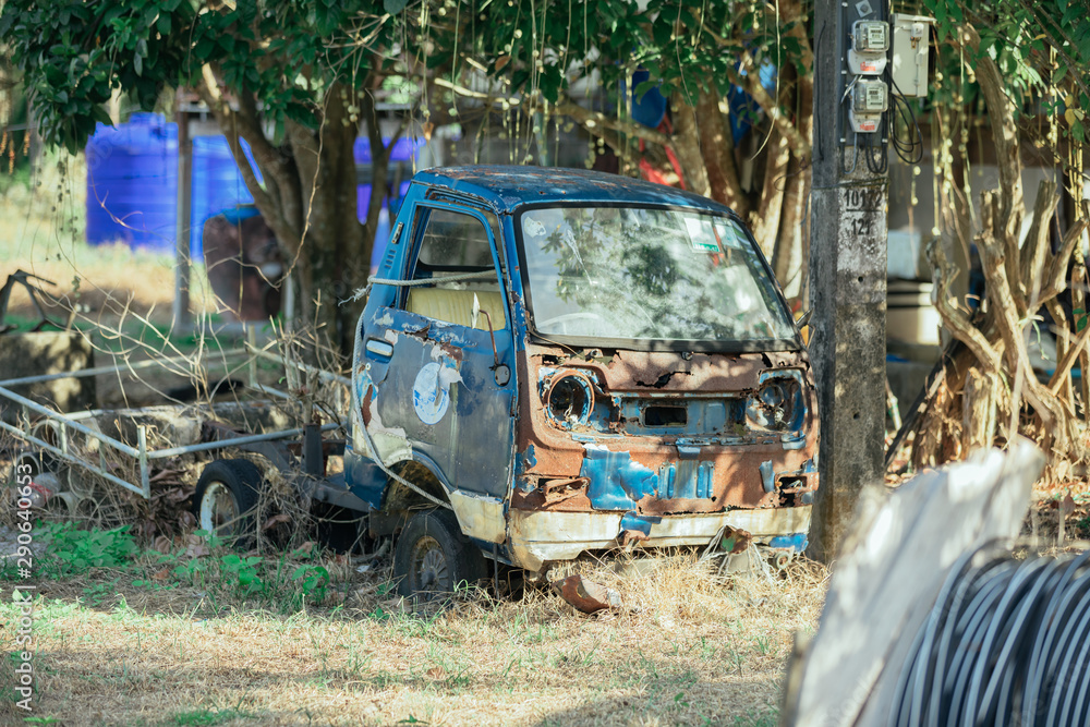 Abandoned car in Thailand