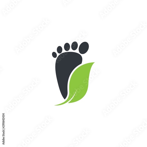 Foot therapist logo vector icon