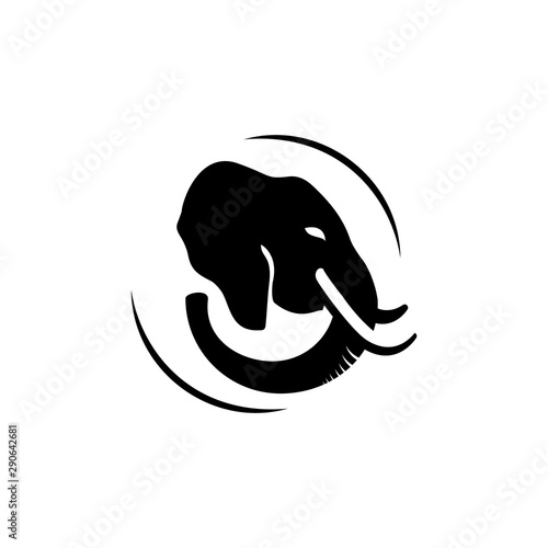 head of Elephant Logo Design vector element illustration