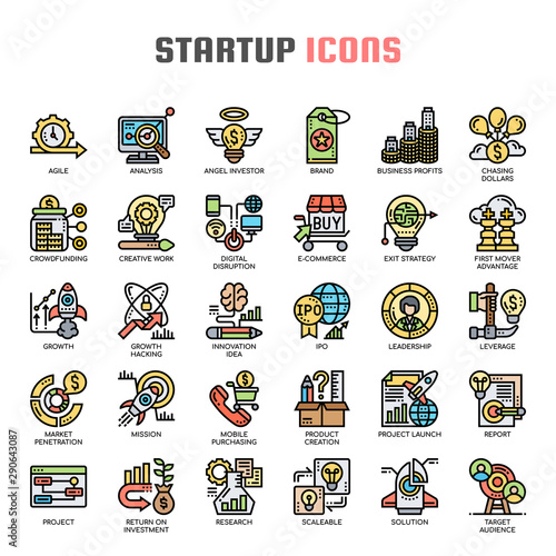 Startup , Thin Line and Pixel Perfect Icons