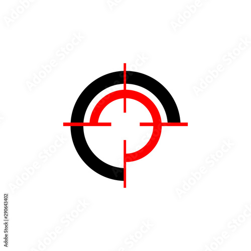creative stylish target logo vector design concept illustration