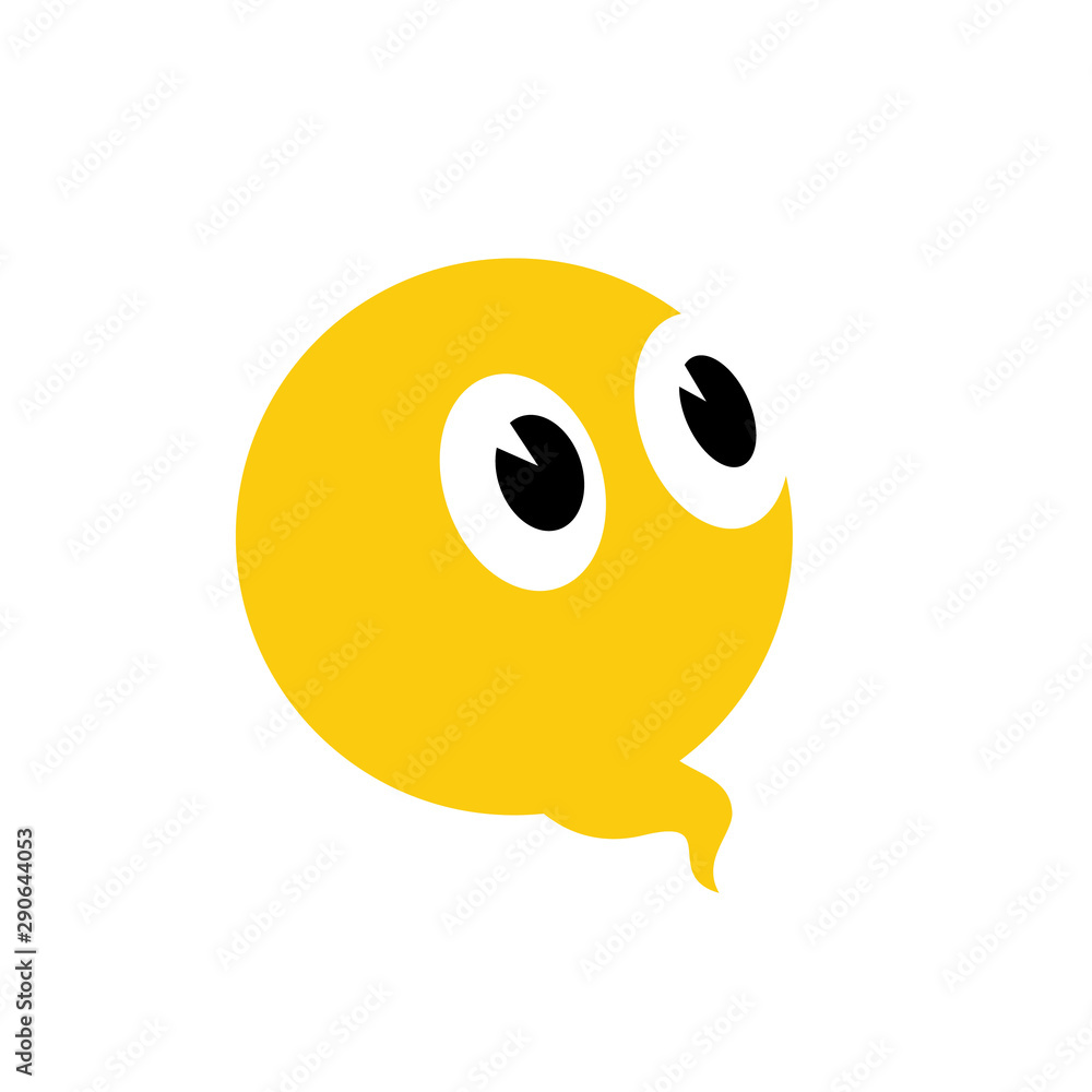 cute mascot dialog balloons bubble speech logo vector icon cute mascot dialog balloons bubble speech logo vector icon
