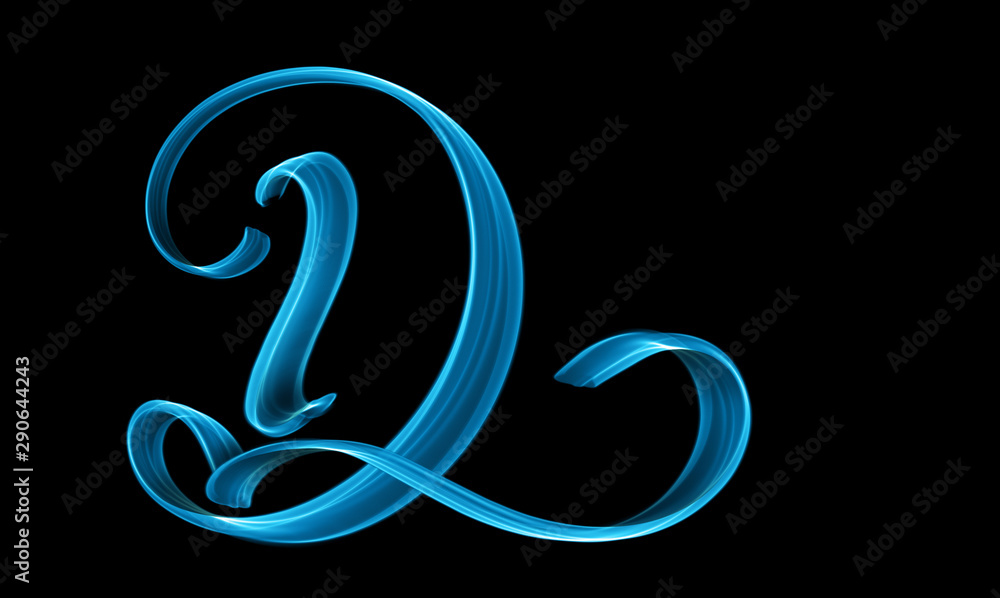 Capital letter D lettering 3d illustration isolated on black background Capital letter D lettering 3d illustration isolated on black background