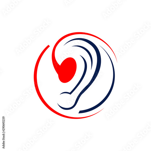 Ear vector icon hearing aid logo design graphics vector illustrations