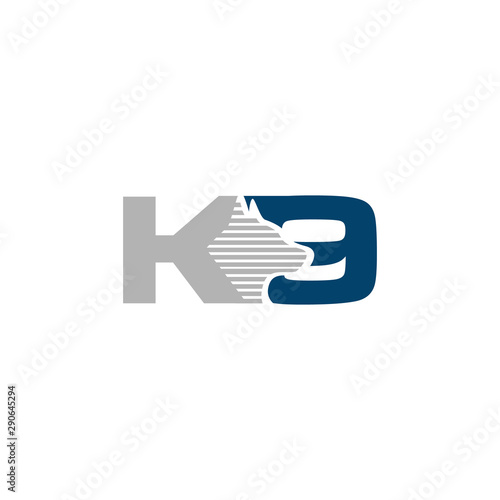 Foto training k9 Dog logo design vector ideas on a white background