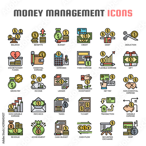 Money Management , Thin Line and Pixel Perfect Icons