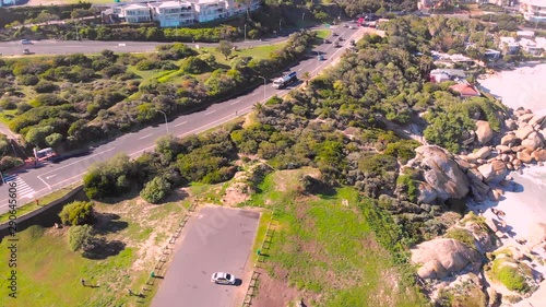 camps bay , cape town , drone view