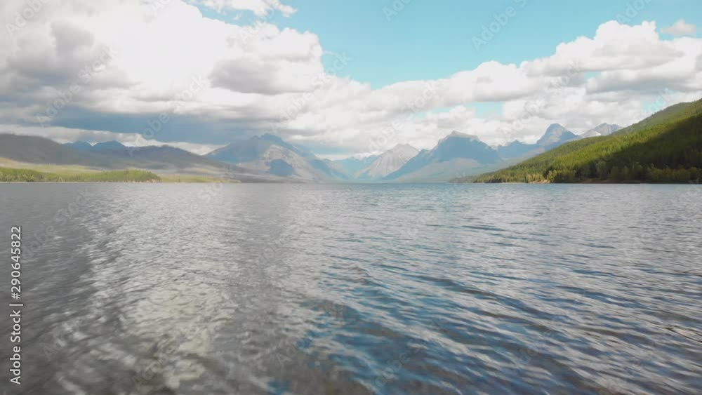 Drone Fly Over of Lake McDonald in Montana Drone Fly Over of Lake McDonald in Montana