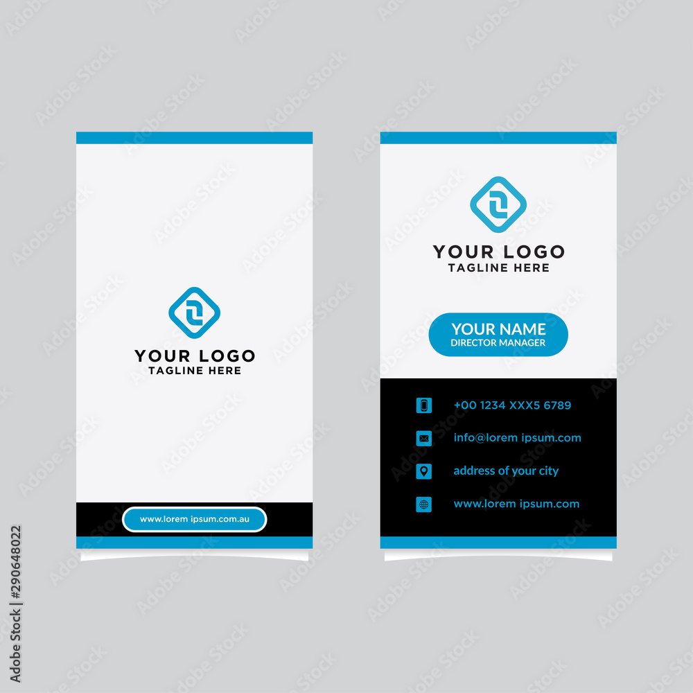 Modern, Creative and Clean Vector Design Business Card Template. Vertical Template Modern, Creative and Clean Vector Design Business Card Template. Vertical Template
