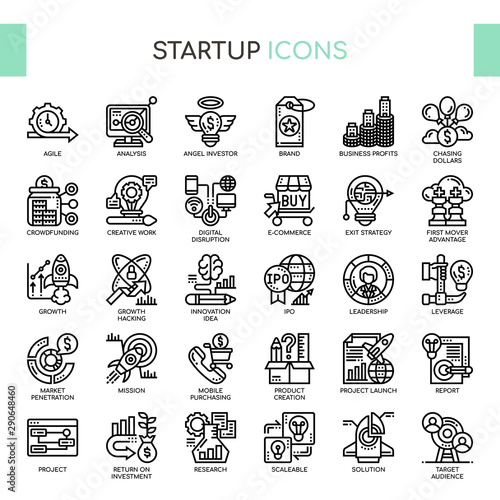 Startup , Thin Line and Pixel Perfect Icons photo