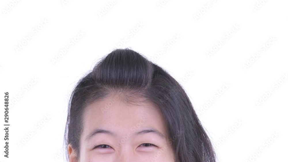 Eyes of beautiful Asian woman thinking and looking up Eyes of beautiful Asian woman thinking and looking up