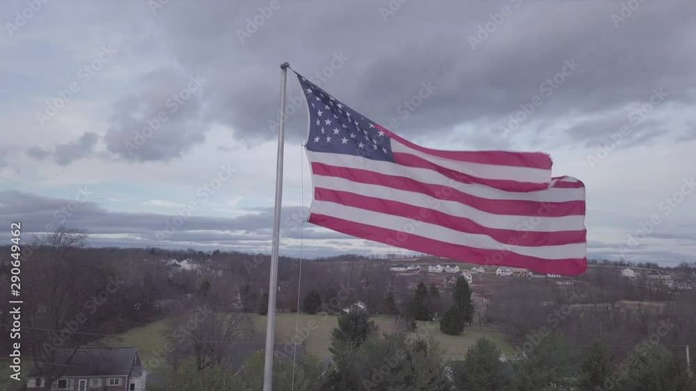 USA Flag Waving in wind. USA Flag Waving in wind.