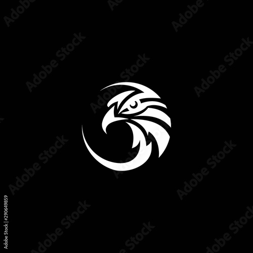 Eagles circle head logo design template