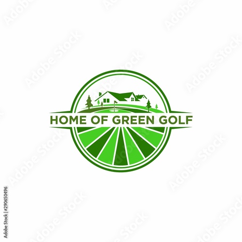 Circle emblem logo for Home of Golf