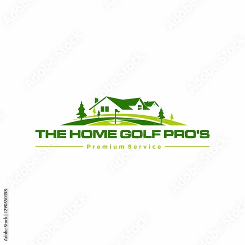 Home of golf logo design modern template