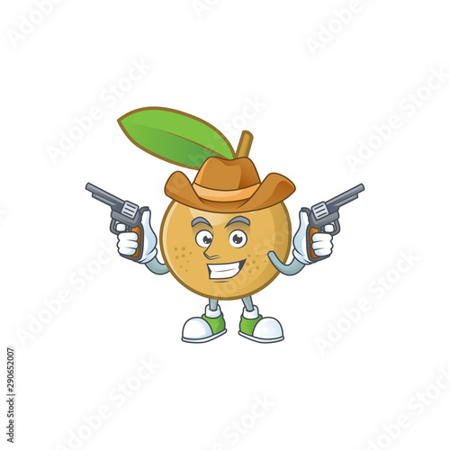 Cowboy sweet longan cartoon character cute design.