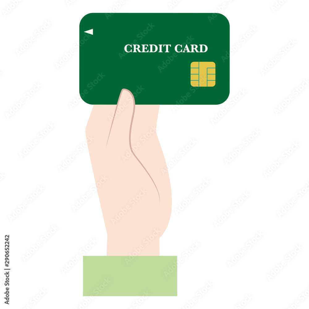 クレジットカードを差し出すイラスト Stock Vector Adobe Stock