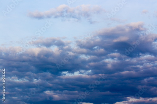 Beautiful sunset cloudy sky