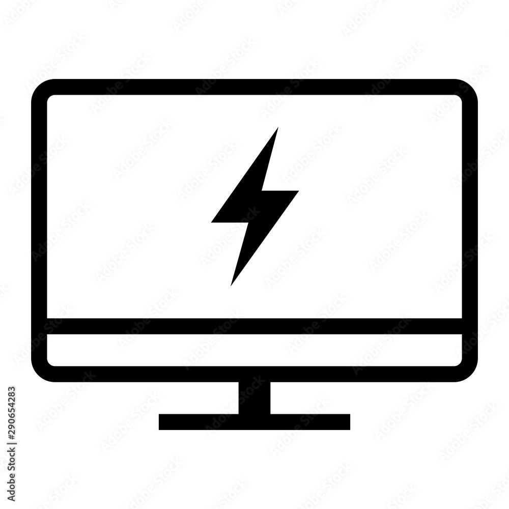 LCD plasma screen icon vector - Computer monitor. LCD plasma screen icon vector - Computer monitor.
