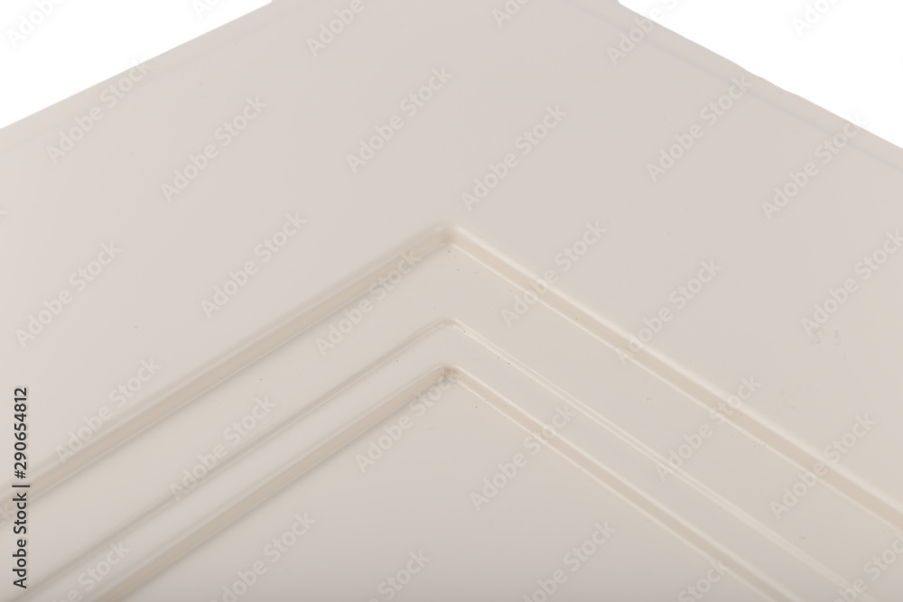 Obraz premium Background or concept of minimalist furniture facade for the kitchen, furniture interior on a white background.