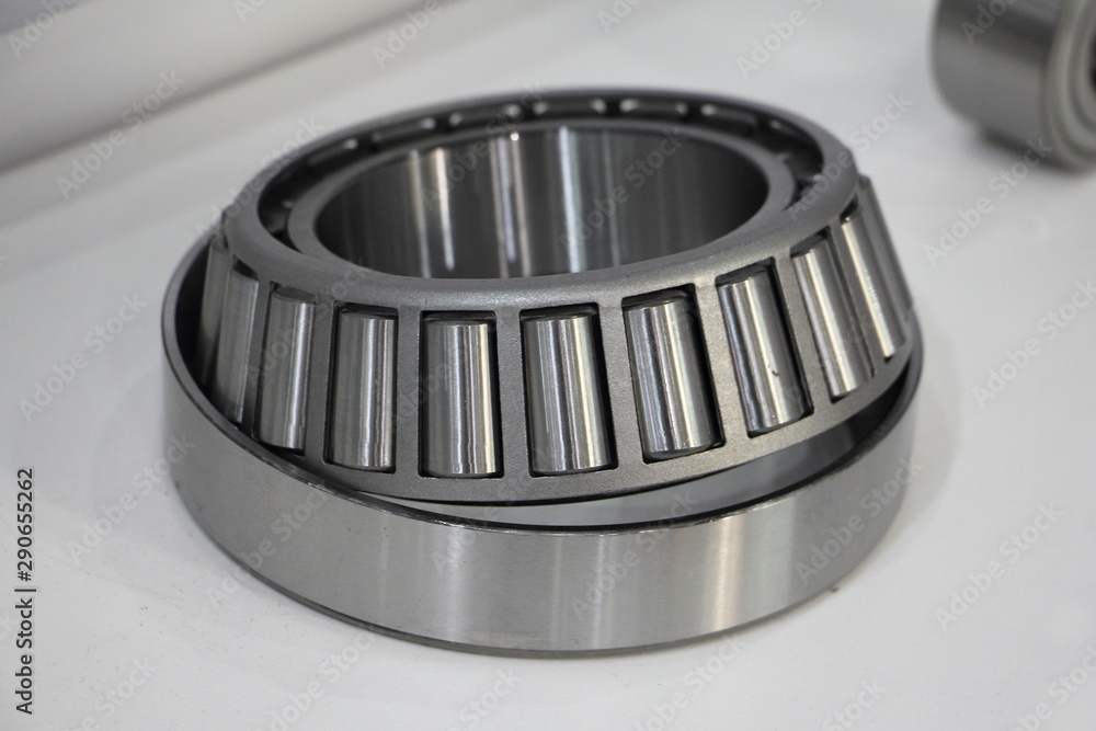 New hub radial thrust roller bearing closeup, car parts New hub radial thrust roller bearing closeup, car parts