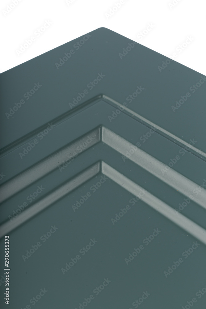 Obraz premium Background or concept of minimalist furniture facade for the kitchen, furniture interior on a white background.
