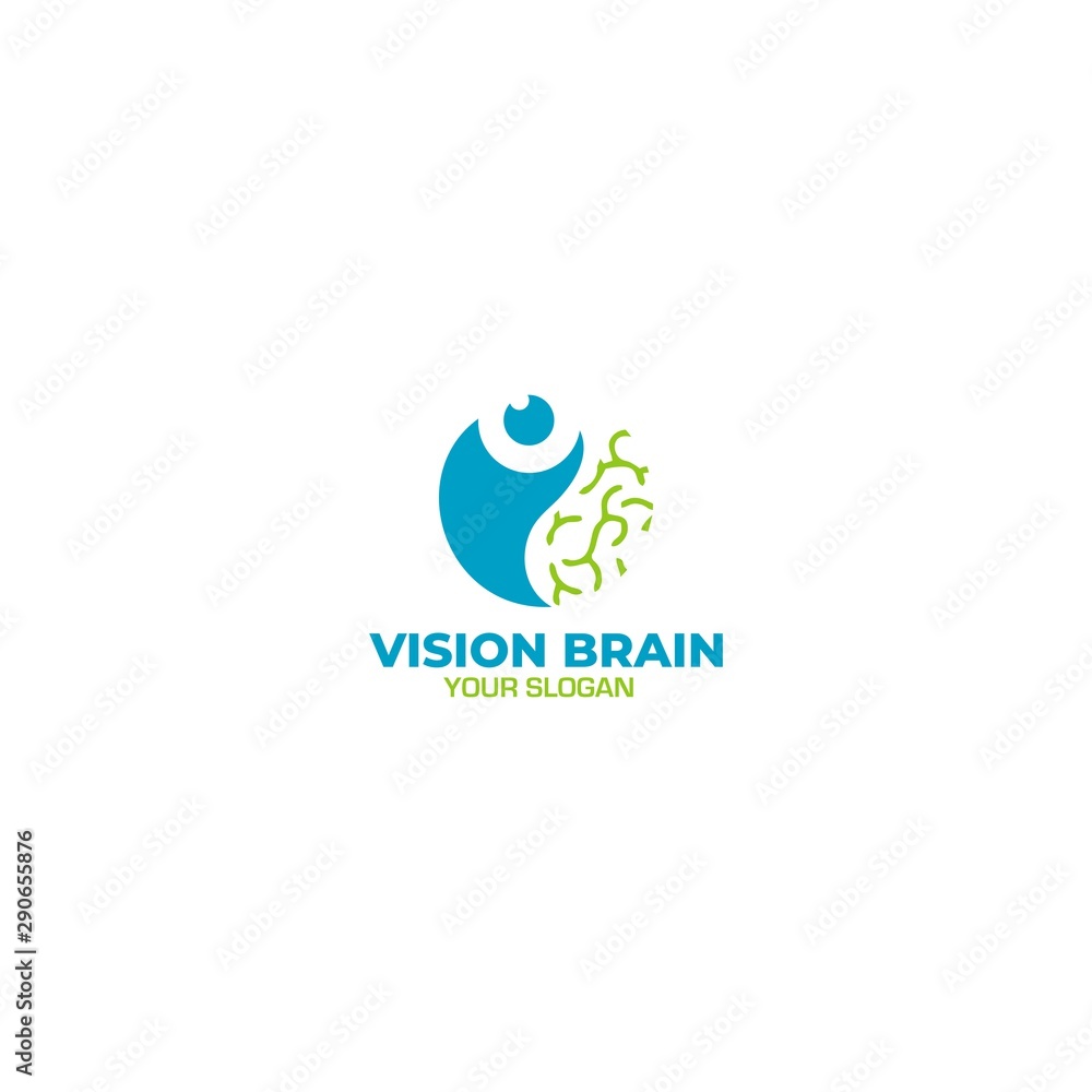 Visual Brain Logo Design Vector Visual Brain Logo Design Vector