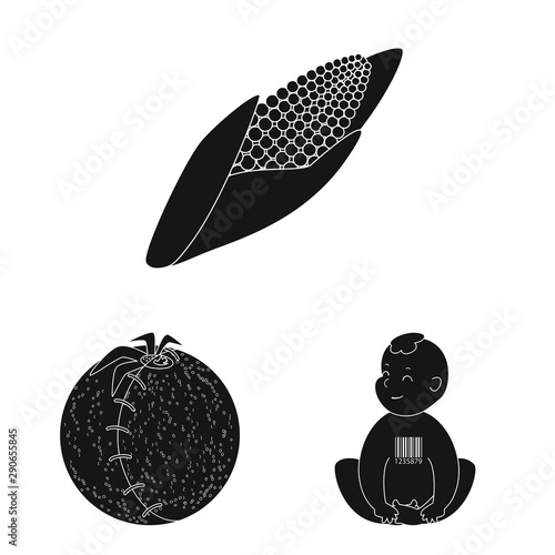 Isolated object of quality and laboratory logo. Collection of quality and genetically stock vector illustration.