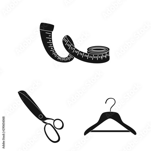 Vector illustration of studio and industry symbol. Collection of studio and sewing stock vector illustration.