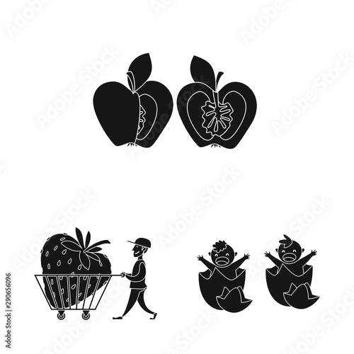 Vector illustration of quality and laboratory symbol. Collection of quality and genetically vector icon for stock.