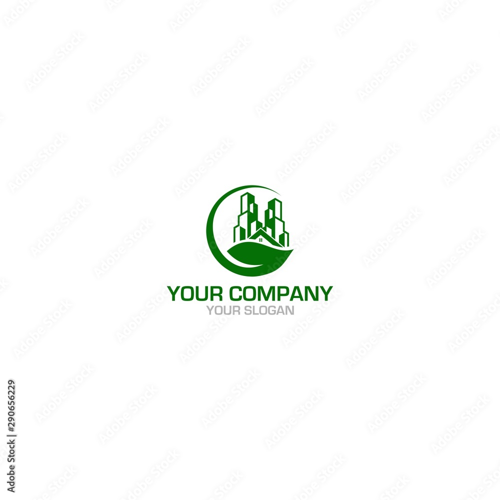 Eco Building Logo Design Vector Eco Building Logo Design Vector