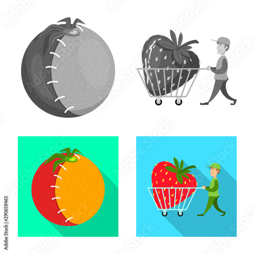 Vector illustration of test and synthetic icon. Set of test and laboratory stock vector illustration.