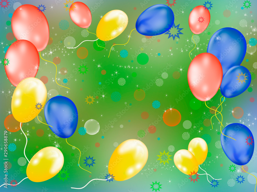Fototapeta premium Multicolored festive balloons
