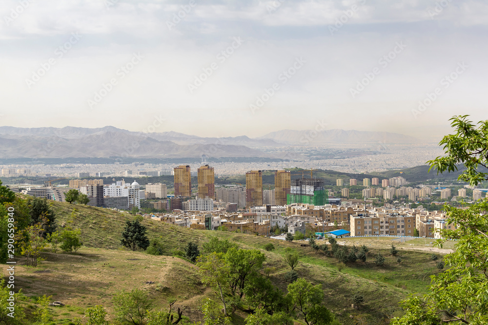 A view of Tehran, capital city of Iran, from northeastern highlands