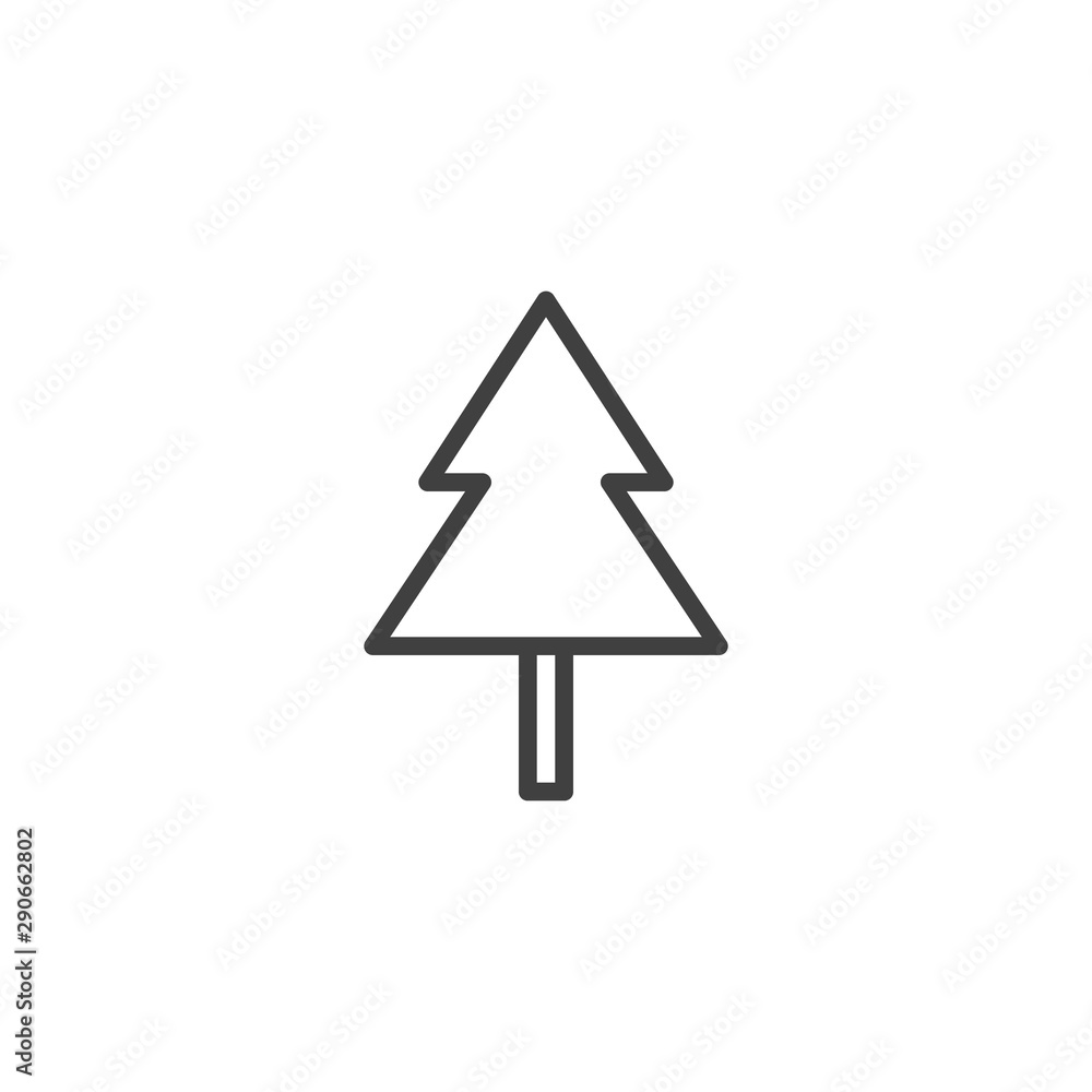 Christmas tree line icon. linear style sign for mobile concept and web design. Pine tree outline vector icon. Symbol, logo illustration. Vector graphics Christmas tree line icon. linear style sign for mobile concept and web design. Pine tree outline vector icon. Symbol, logo illustration. Vector graphics