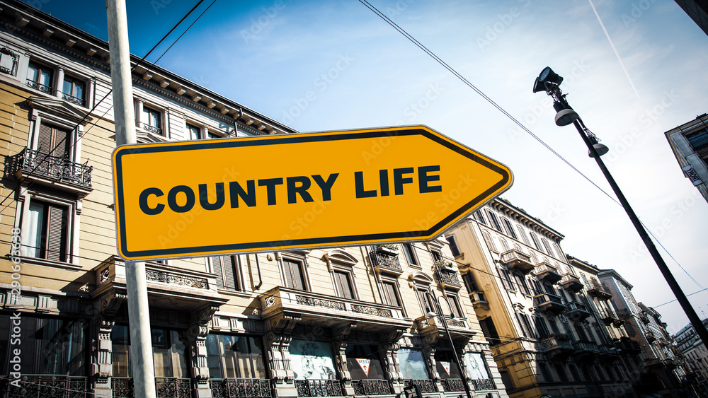 Obraz premium Street Sign to Country Life