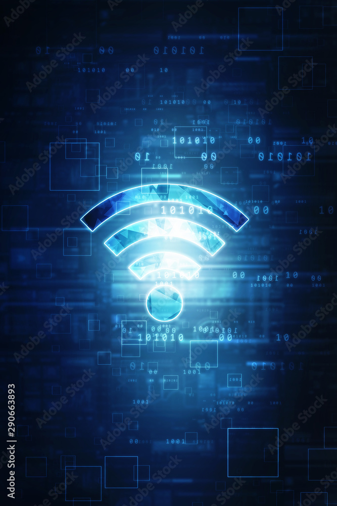 2d illustration WiFi symbol 2d illustration WiFi symbol
