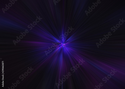 Light explosion star with glowing particles and lines. Beautiful abstract rays background. © Emqan