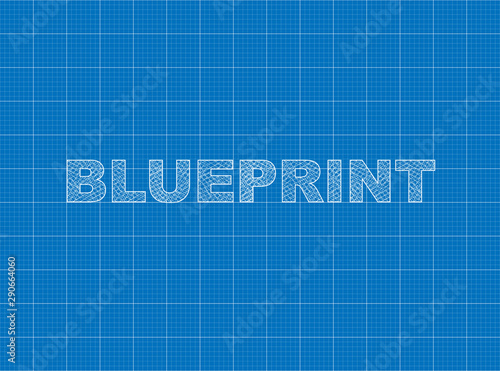 Blueprint to drawing illustration