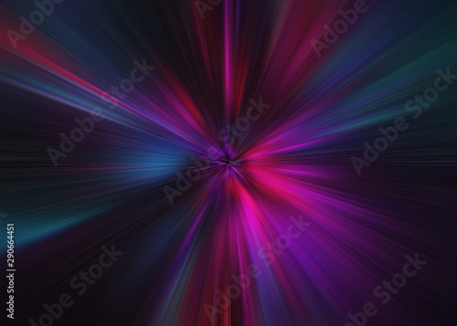 Light explosion star with glowing particles and lines. Beautiful abstract rays background.