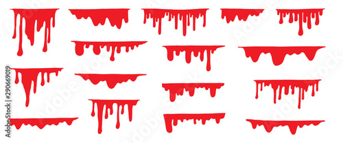 Принти на полотні Hand drawn red paint splatter