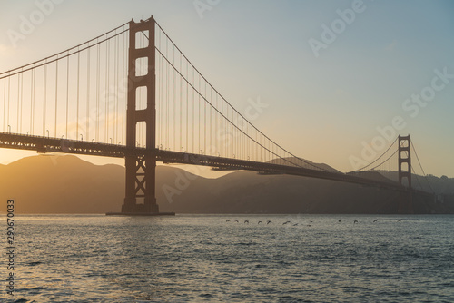 Sunset at Golden Gate Bridge San Francisco
