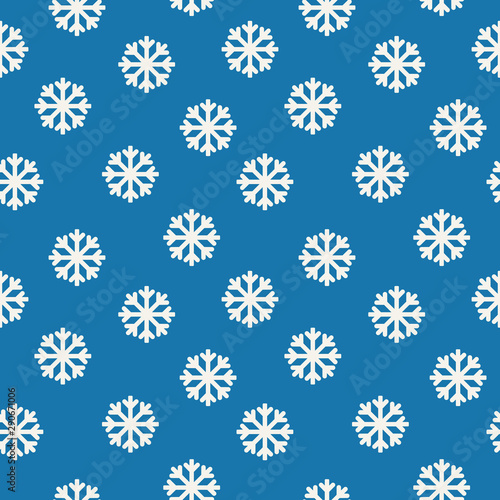 Christmas blue pattern with snowflakes. Computer graphics. Background for gifts, textiles, packaging, notebooks, paper.