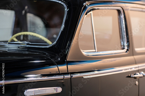 Moscow, Russia - September, 5, 2019: Vintage car close up