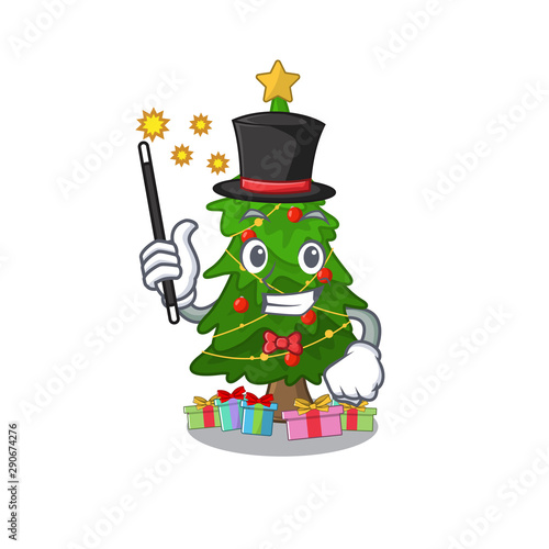 Magician christmas tree toy shaped a character